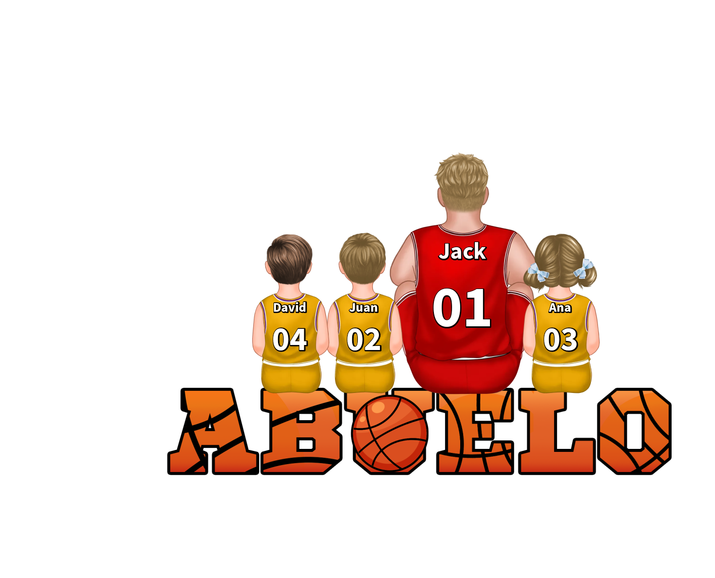 Cartera de polipiel (PU) de baloncesto personalizada para abuelo